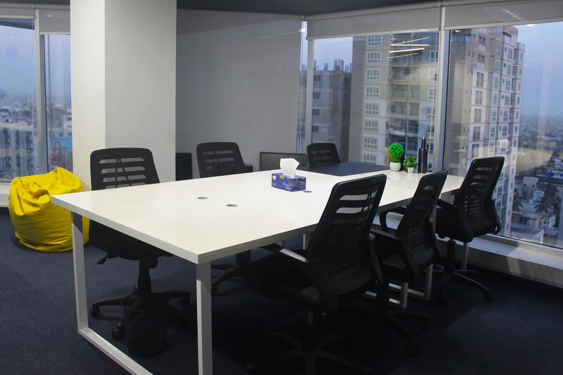 Fortune Tower meeting room with Karachi city view