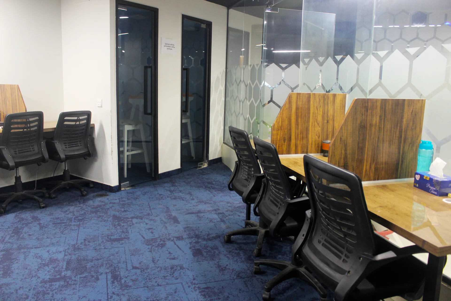 Fortune Tower shared desk hot-desk area